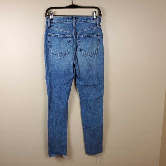 Free People Stella High Rise Skinny Jeans Size 29 Button Fly Raw Hem - Picture 6 of 11